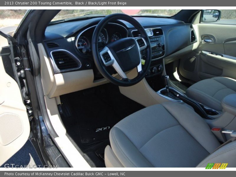 Black / Black/Light Frost Beige 2013 Chrysler 200 Touring Convertible