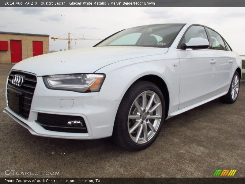 Glacier White Metallic / Velvet Beige/Moor Brown 2014 Audi A4 2.0T quattro Sedan