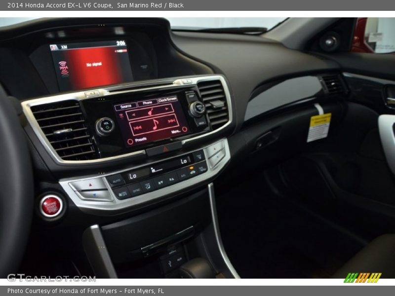 San Marino Red / Black 2014 Honda Accord EX-L V6 Coupe