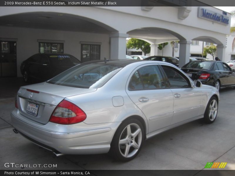 Iridium Silver Metallic / Black 2009 Mercedes-Benz E 550 Sedan