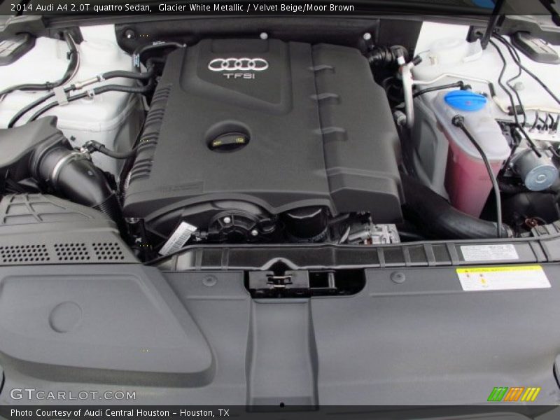 Glacier White Metallic / Velvet Beige/Moor Brown 2014 Audi A4 2.0T quattro Sedan