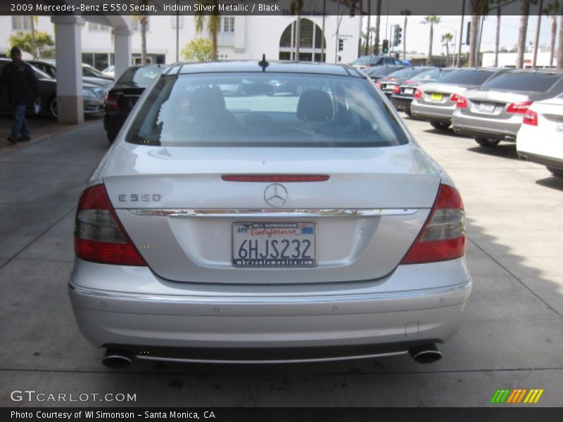 Iridium Silver Metallic / Black 2009 Mercedes-Benz E 550 Sedan
