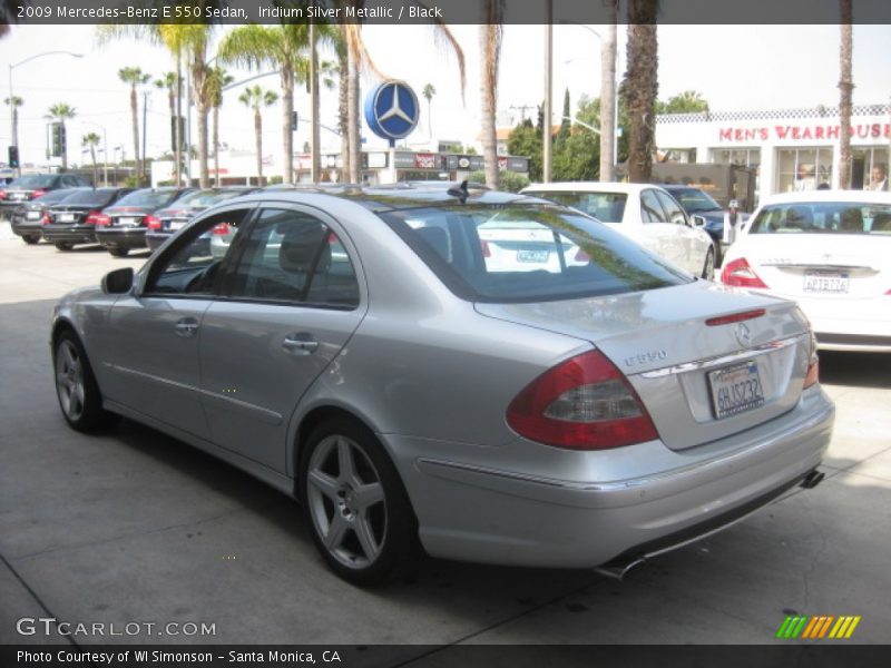 Iridium Silver Metallic / Black 2009 Mercedes-Benz E 550 Sedan