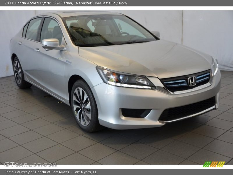 Alabaster Silver Metallic / Ivory 2014 Honda Accord Hybrid EX-L Sedan