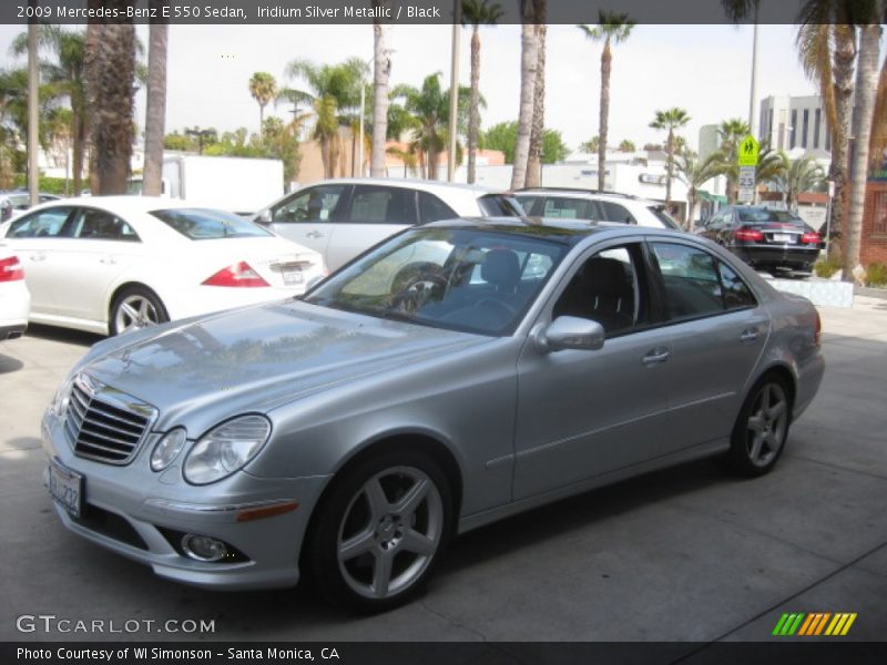 Iridium Silver Metallic / Black 2009 Mercedes-Benz E 550 Sedan