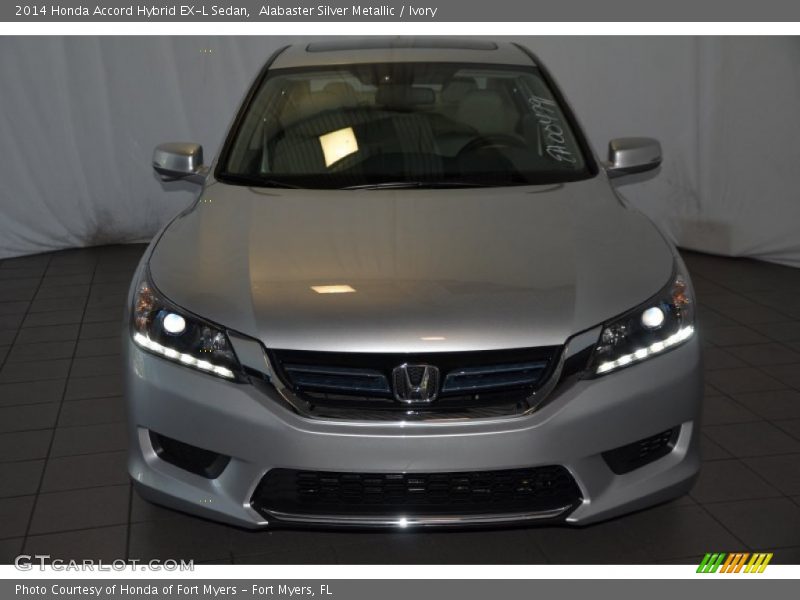 Alabaster Silver Metallic / Ivory 2014 Honda Accord Hybrid EX-L Sedan