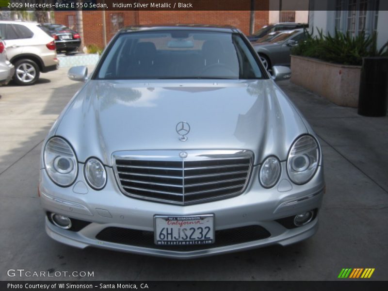 Iridium Silver Metallic / Black 2009 Mercedes-Benz E 550 Sedan
