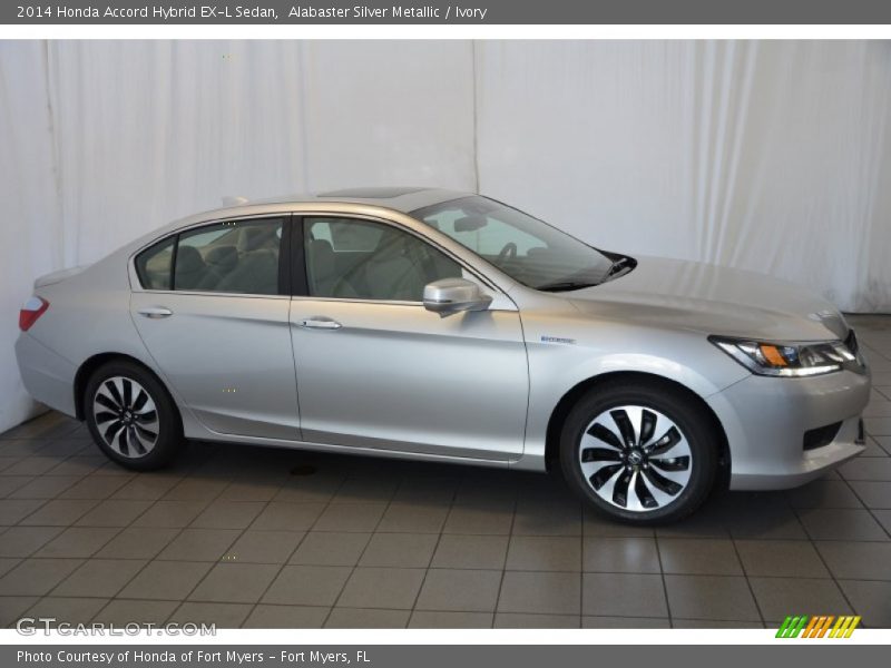 Alabaster Silver Metallic / Ivory 2014 Honda Accord Hybrid EX-L Sedan