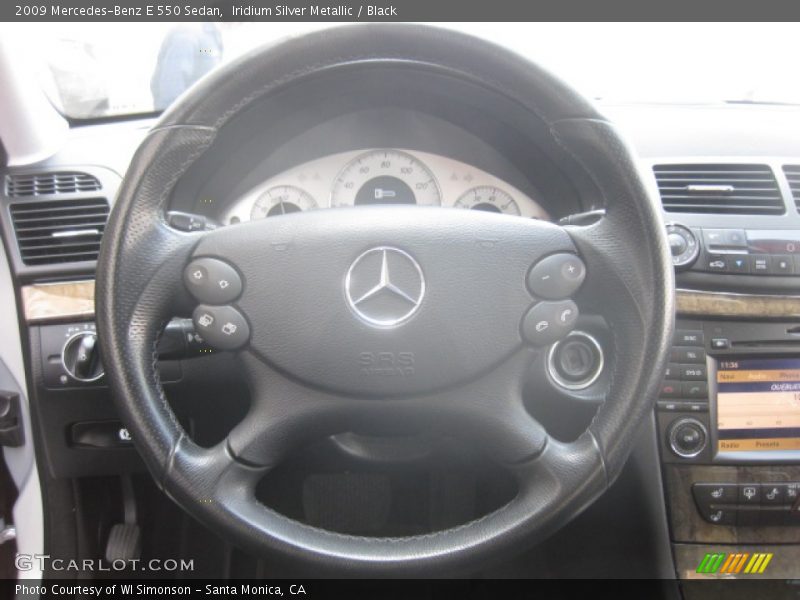 Iridium Silver Metallic / Black 2009 Mercedes-Benz E 550 Sedan