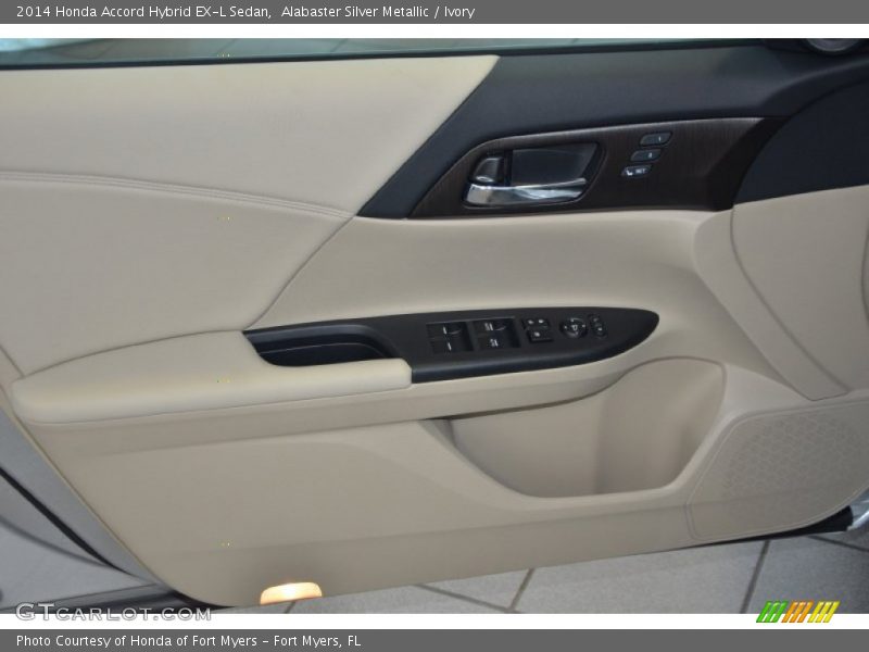 Alabaster Silver Metallic / Ivory 2014 Honda Accord Hybrid EX-L Sedan
