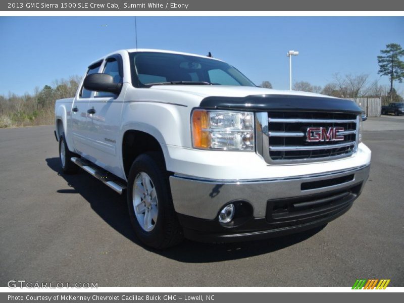 Summit White / Ebony 2013 GMC Sierra 1500 SLE Crew Cab
