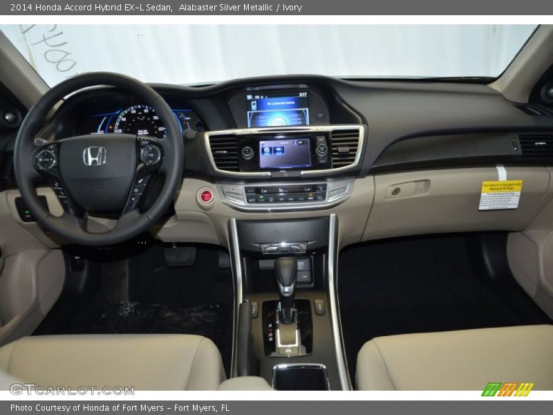 Alabaster Silver Metallic / Ivory 2014 Honda Accord Hybrid EX-L Sedan