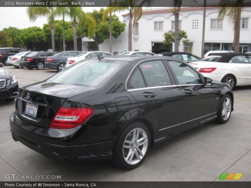 Black / Black 2012 Mercedes-Benz C 250 Sport