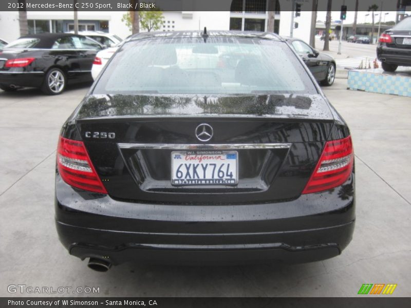 Black / Black 2012 Mercedes-Benz C 250 Sport