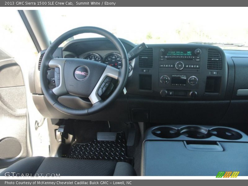 Summit White / Ebony 2013 GMC Sierra 1500 SLE Crew Cab