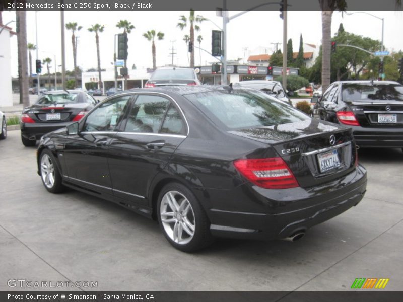 Black / Black 2012 Mercedes-Benz C 250 Sport