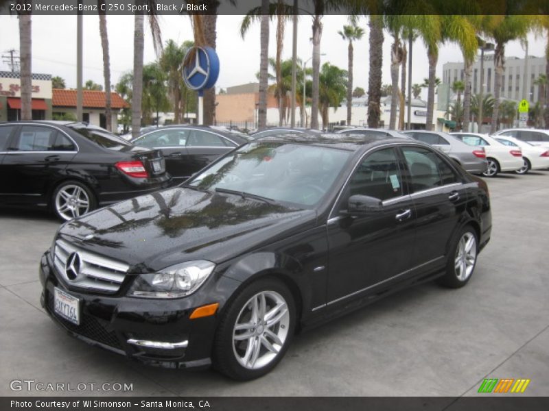 Black / Black 2012 Mercedes-Benz C 250 Sport