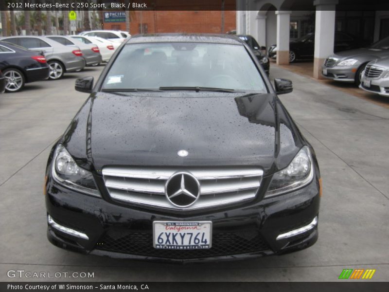 Black / Black 2012 Mercedes-Benz C 250 Sport