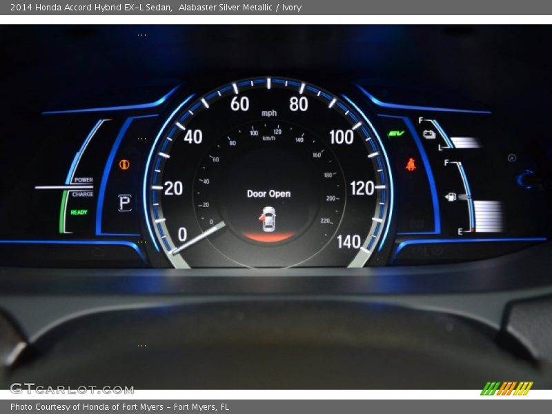 Alabaster Silver Metallic / Ivory 2014 Honda Accord Hybrid EX-L Sedan