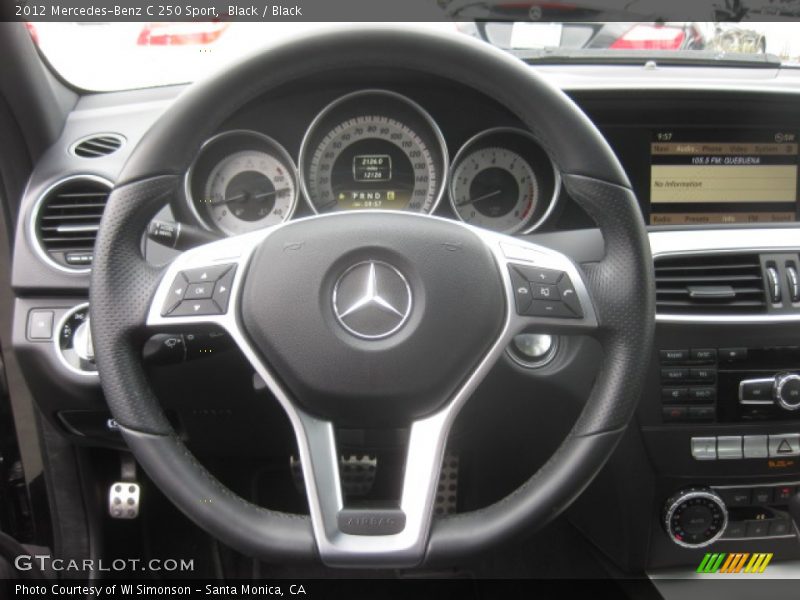 Black / Black 2012 Mercedes-Benz C 250 Sport