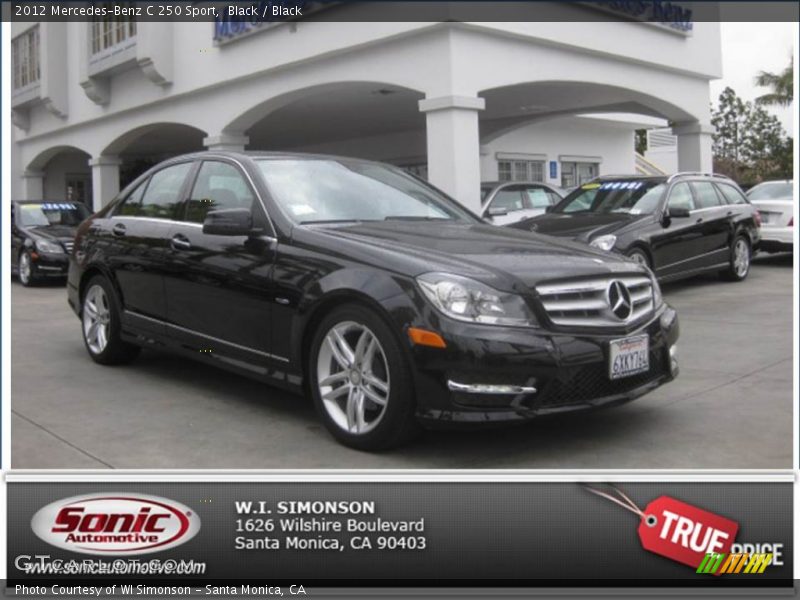 Black / Black 2012 Mercedes-Benz C 250 Sport