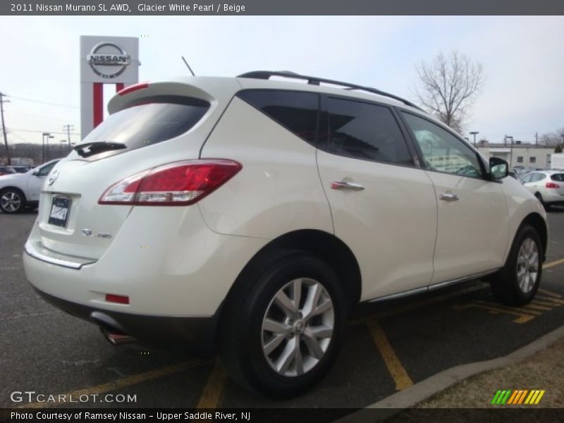Glacier White Pearl / Beige 2011 Nissan Murano SL AWD