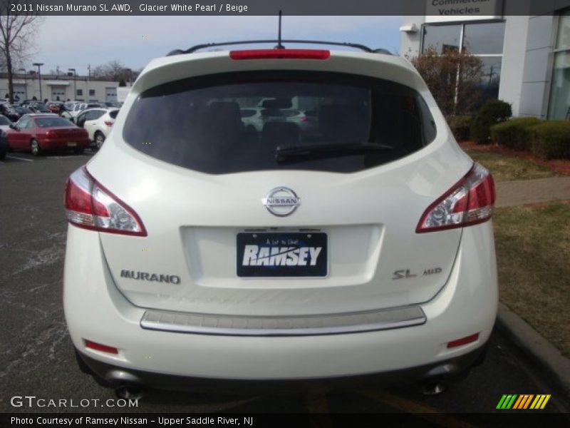 Glacier White Pearl / Beige 2011 Nissan Murano SL AWD