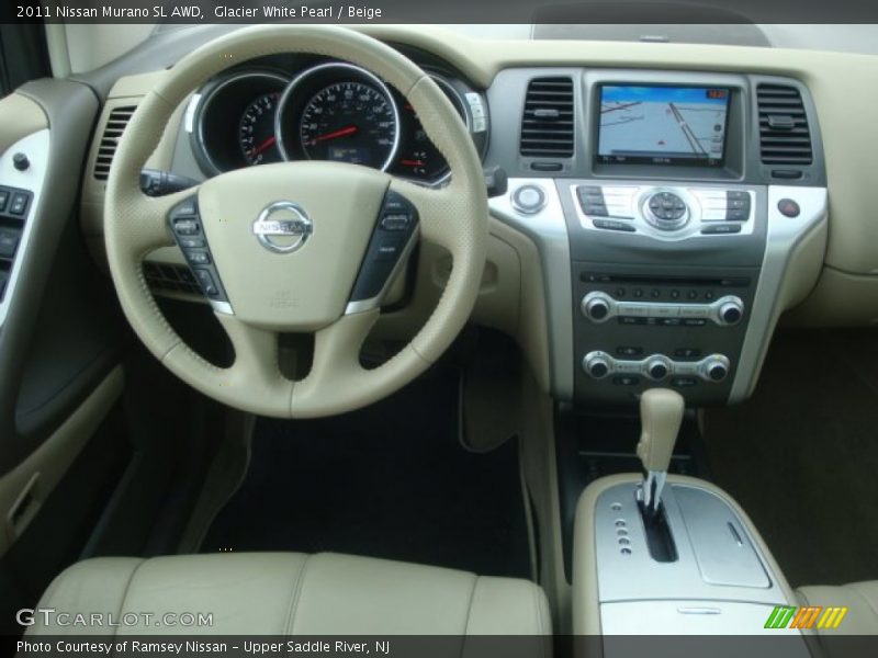 Glacier White Pearl / Beige 2011 Nissan Murano SL AWD