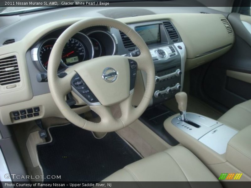 Glacier White Pearl / Beige 2011 Nissan Murano SL AWD
