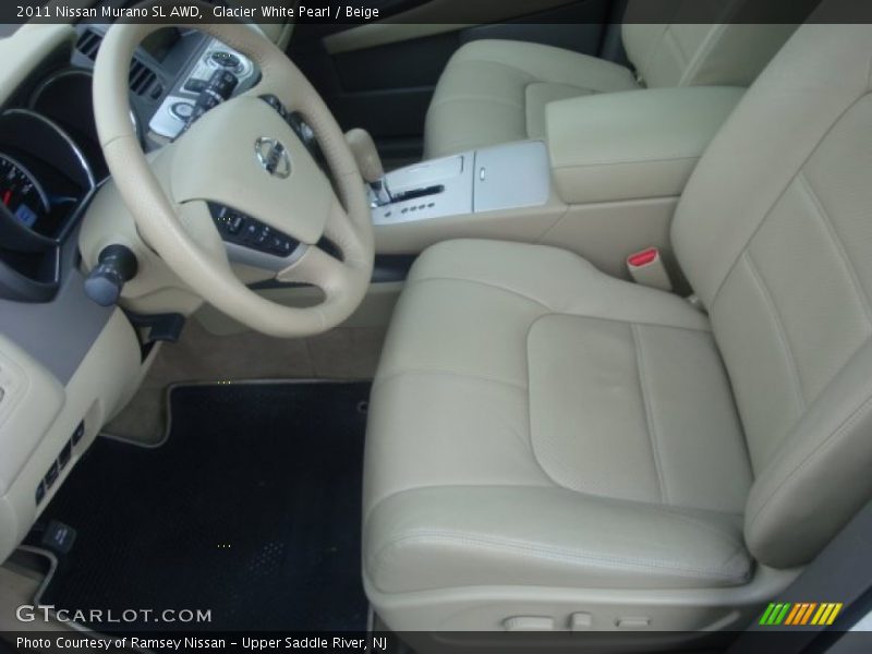 Glacier White Pearl / Beige 2011 Nissan Murano SL AWD