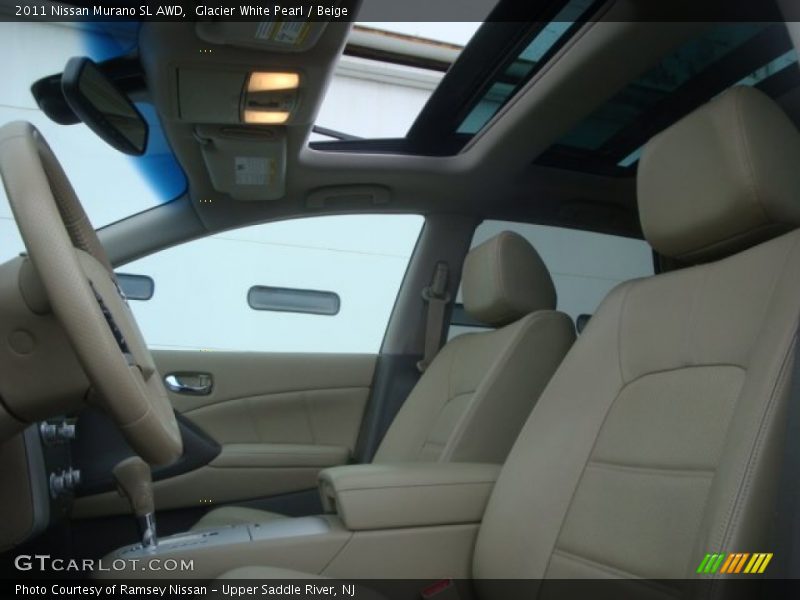Glacier White Pearl / Beige 2011 Nissan Murano SL AWD