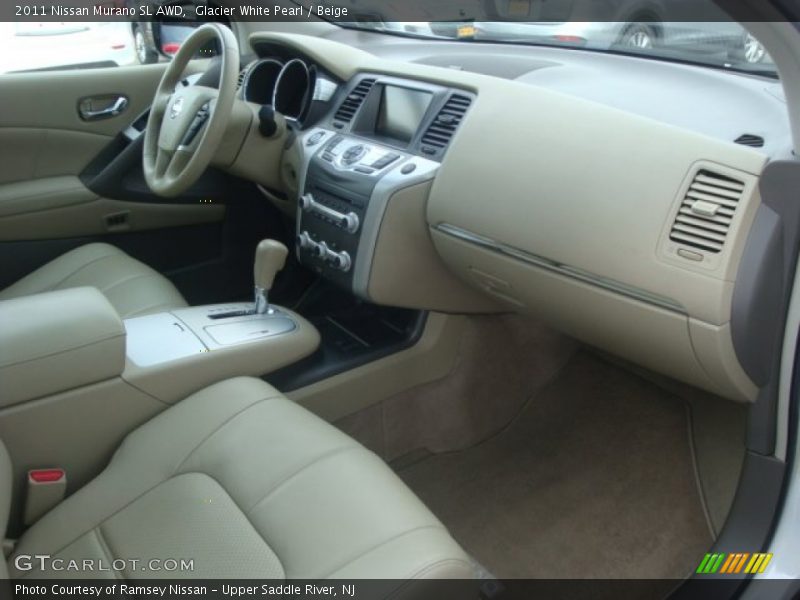 Glacier White Pearl / Beige 2011 Nissan Murano SL AWD