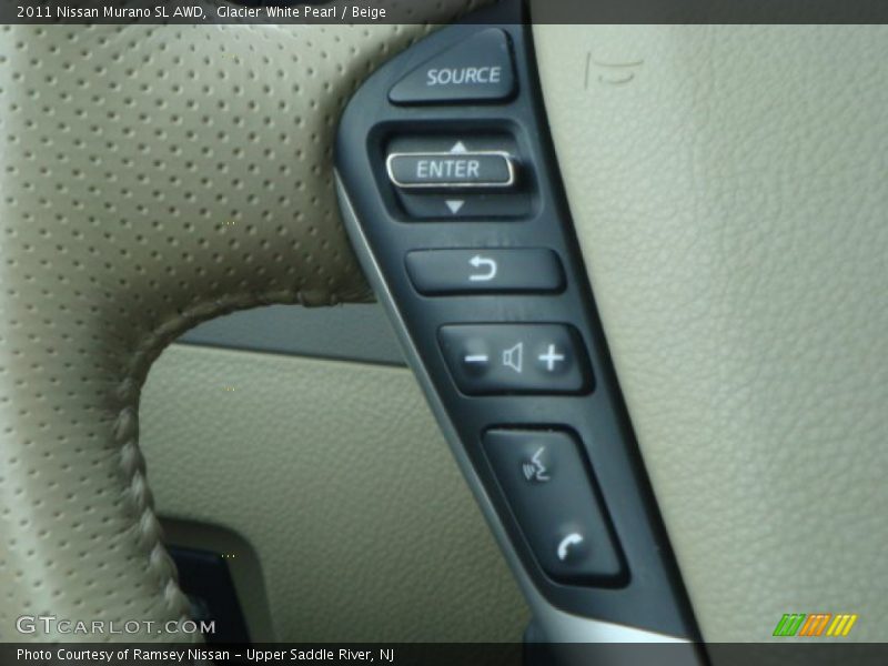 Glacier White Pearl / Beige 2011 Nissan Murano SL AWD