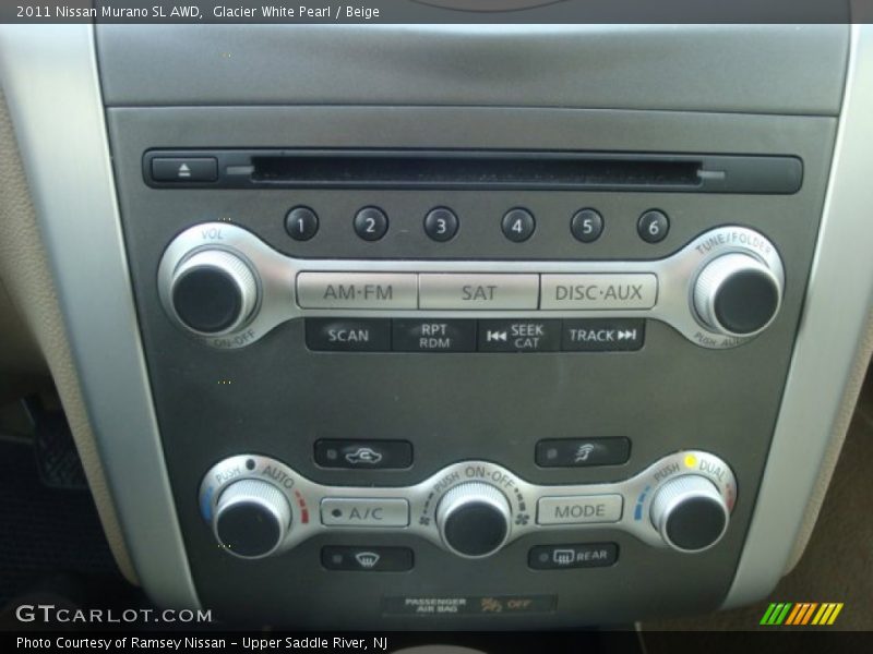 Glacier White Pearl / Beige 2011 Nissan Murano SL AWD