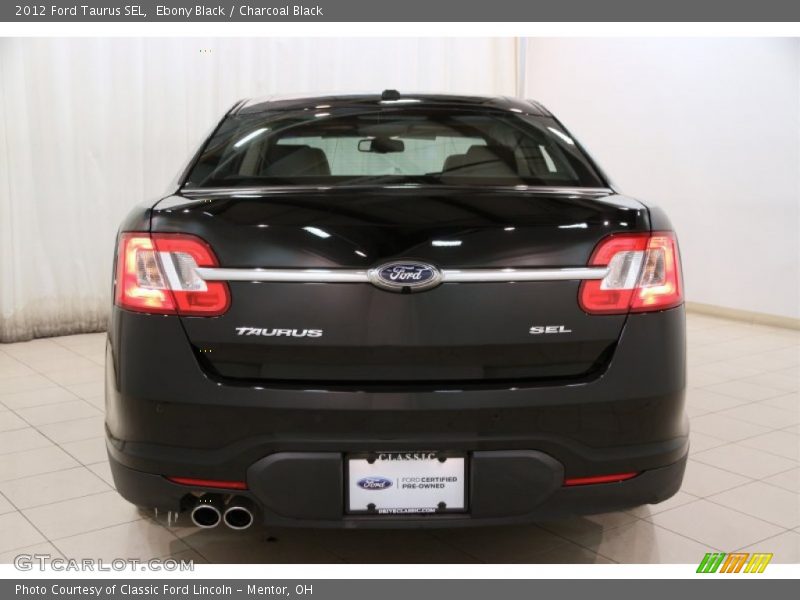 Ebony Black / Charcoal Black 2012 Ford Taurus SEL