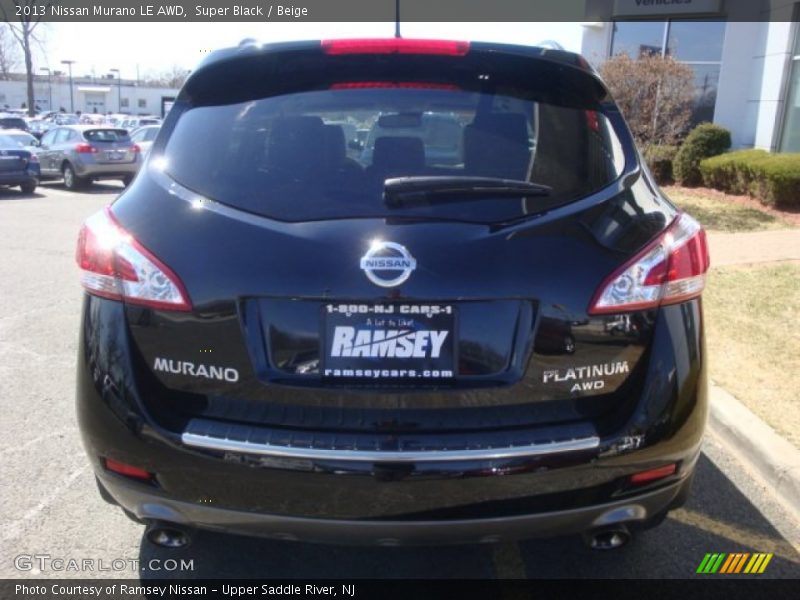 Super Black / Beige 2013 Nissan Murano LE AWD