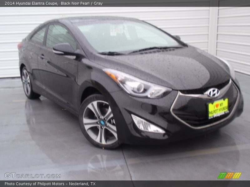 Black Noir Pearl / Gray 2014 Hyundai Elantra Coupe