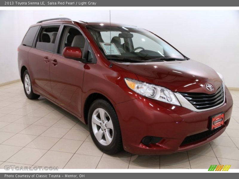 Salsa Red Pearl / Light Gray 2013 Toyota Sienna LE