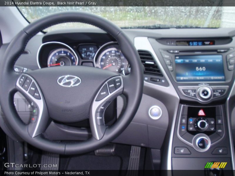 Black Noir Pearl / Gray 2014 Hyundai Elantra Coupe