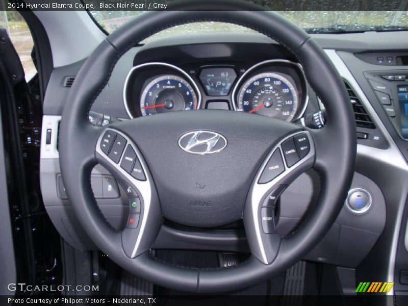 Black Noir Pearl / Gray 2014 Hyundai Elantra Coupe