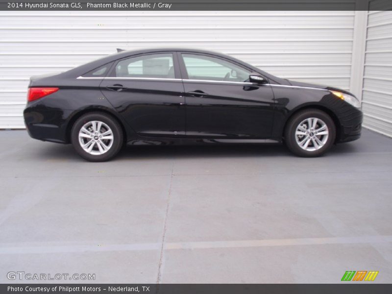 Phantom Black Metallic / Gray 2014 Hyundai Sonata GLS