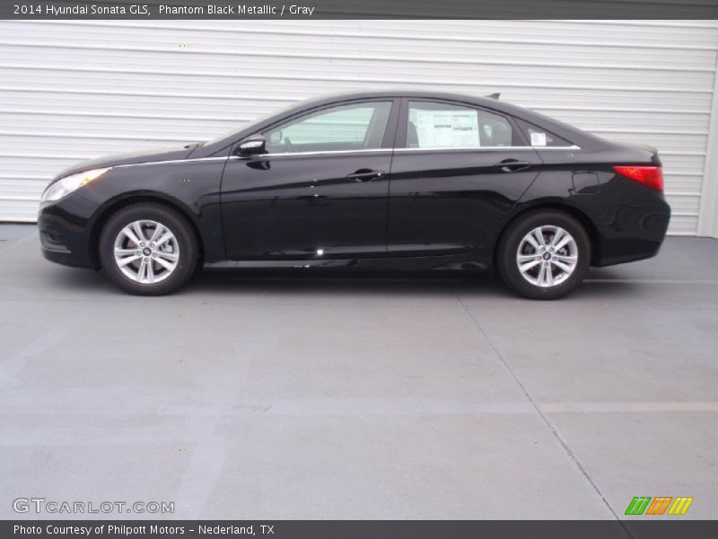 Phantom Black Metallic / Gray 2014 Hyundai Sonata GLS