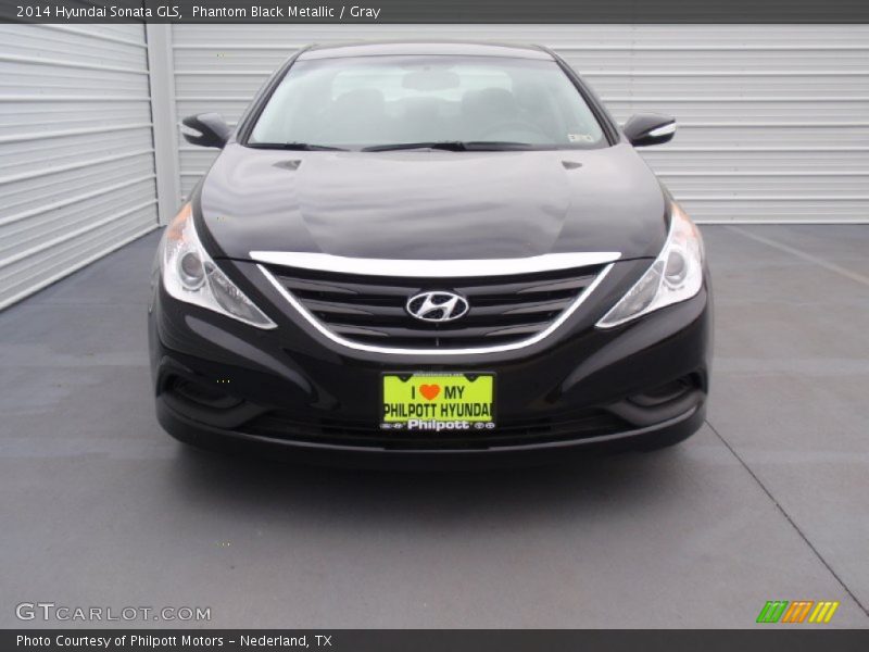 Phantom Black Metallic / Gray 2014 Hyundai Sonata GLS