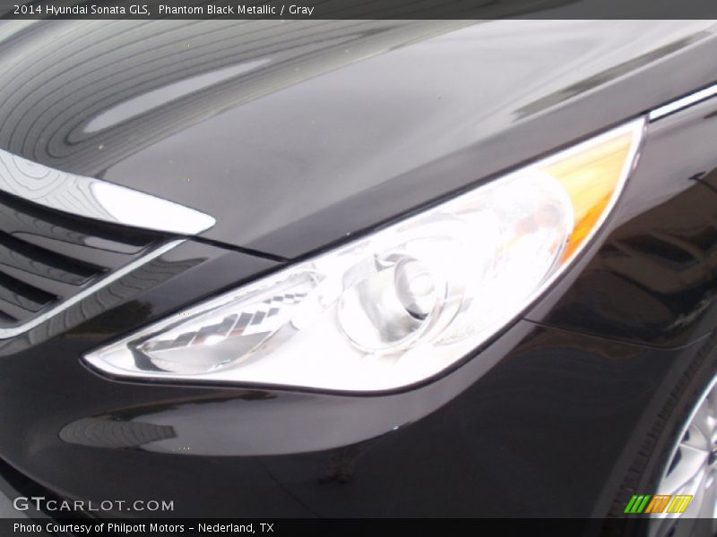 Phantom Black Metallic / Gray 2014 Hyundai Sonata GLS