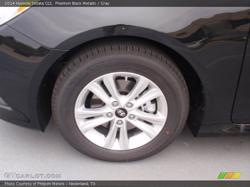 Phantom Black Metallic / Gray 2014 Hyundai Sonata GLS