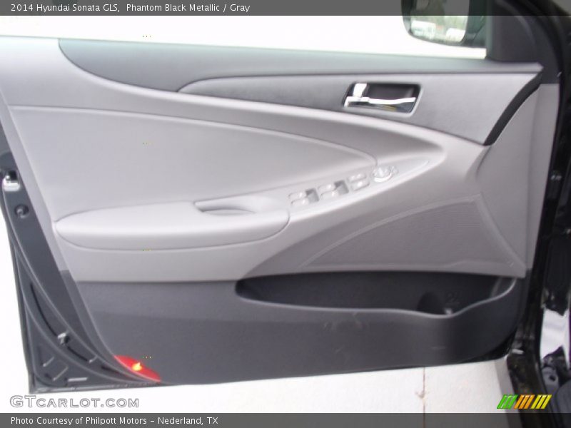 Phantom Black Metallic / Gray 2014 Hyundai Sonata GLS