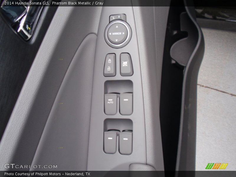 Phantom Black Metallic / Gray 2014 Hyundai Sonata GLS