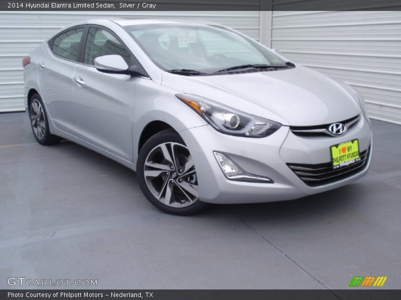 Silver / Gray 2014 Hyundai Elantra Limited Sedan