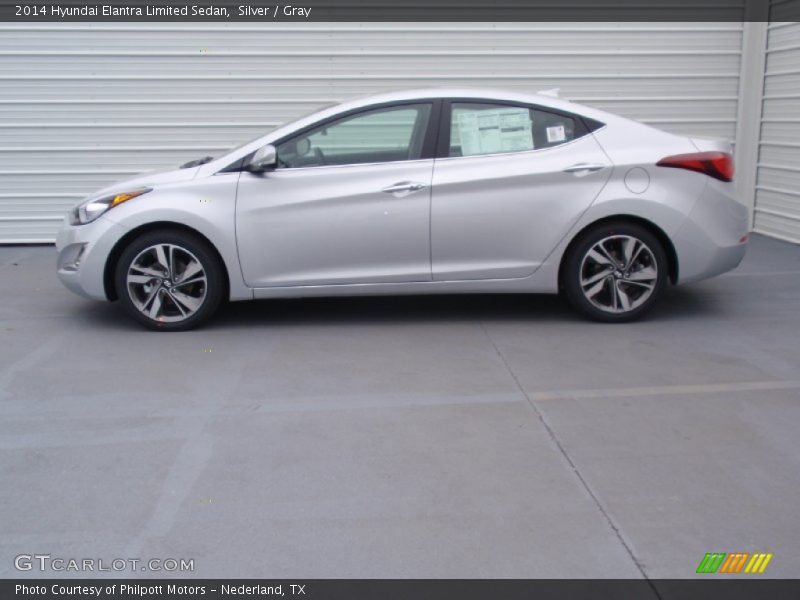 Silver / Gray 2014 Hyundai Elantra Limited Sedan