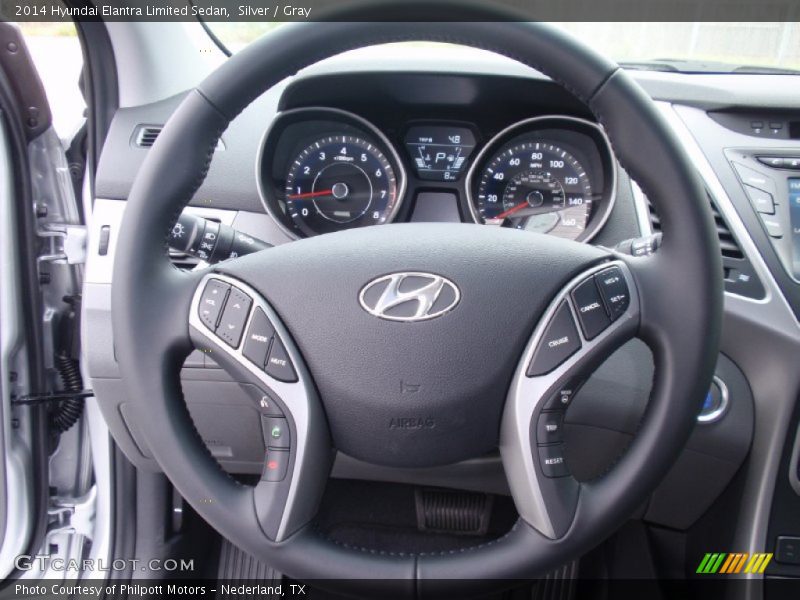 Silver / Gray 2014 Hyundai Elantra Limited Sedan
